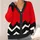 Twin Peaks Red Chevron Style for Bold Retro Everyday Layering and Fan Looks All-over Print Knitted Cardigan - 4