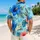 Blue Hibiscus and Pink Plumeria Family Vacation Florals for Tropical Beach Holidays Hawaiian Shirt - 2