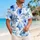 Blue Watercolor Hibiscus Blooms For Poolside Escapes And Tropical Vacations Couples Hawaiian Shirt - 6
