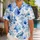 Blue Watercolor Hibiscus Blooms For Poolside Escapes And Tropical Vacations Couples Hawaiian Shirt - 1