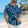 Navy Tropical Monstera Floral Couple Resort Style For Beach Getaways And Island Vacations Hawaiian Shirt - 6