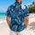 Navy Tropical Monstera Floral Couple Resort Style For Beach Getaways And Island Vacations Hawaiian Shirt - 2