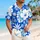 Blue Hibiscus Floral Getaway Style for Beach Days and Resort Escapes for Couples Hawaiian Shirt - 6