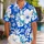 Blue Hibiscus Floral Getaway Style for Beach Days and Resort Escapes for Couples Hawaiian Shirt - 1