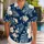 Navy Hibiscus Couple Resort Style for Tropical Vacations and Elegant Beach Escapes Hawaiian Shirt - 1
