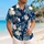 Navy Hibiscus Couple Resort Style for Tropical Vacations and Elegant Beach Escapes Hawaiian Shirt - 6