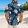 Navy Hibiscus Couple Resort Style for Tropical Vacations and Elegant Beach Escapes Hawaiian Shirt - 2