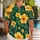 Golden Hibiscus Couple Resort Outfit for Tropical Vacations and Summer Beach Getaways Hawaiian Shirt - 1