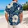 Navy Hibiscus Tropical Golf Outing Style for Couples and Elegant Resort Getaways Hawaiian Shirt - 2
