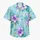 Aqua Plumeria Floral Beach Style for Tropical Vacations and Island Getaways for Couples Hawaiian Shirt - 7