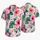 Pink Hibiscus Tropical Floral Beach Style for Couples on Romantic Island Getaways Hawaiian Shirt - 5