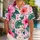 Pink Hibiscus Tropical Floral Beach Style for Couples on Romantic Island Getaways Hawaiian Shirt - 1