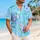 Sky Blue Tropical Floral Family Beach Style For Matching Vacation Outfits Together Hawaiian Shirt - 6