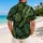 Black Tropical Leaf Family Matching Vacation Style for Mom, Dad, and Kids Travel Hawaiian Shirt - 2