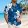 Navy Plumeria Couple Flowers for Tropical Vacations, Resort Getaways, and Honeymoons Hawaiian Shirt - 6