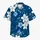Navy Plumeria Couple Flowers for Tropical Vacations, Resort Getaways, and Honeymoons Hawaiian Shirt - 7