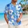 Blue Hibiscus Floral Resort Look for Tropical Vacations and Beach Getaways for Couples Hawaiian Shirt - 6