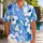 Blue Hibiscus Floral Resort Look for Tropical Vacations and Beach Getaways for Couples Hawaiian Shirt - 1