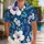 Navy Hibiscus Family Matching Outfits For Tropical Vacations And Summer Photos Together Hawaiian Shirt - 1