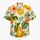 Citrus Orange And Green Leaf Vacation Style For Matching Family Outfits And Kids Hawaiian Shirt - 7