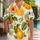 Citrus Orange And Green Leaf Vacation Style For Matching Family Outfits And Kids Hawaiian Shirt - 1