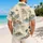 Navy Coastal Palm Map Couple Vacation Outfit for Amalfi Honeymoon and Island Travel Hawaiian Shirt - 2