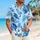 Navy Palm Leaf Matching Vacation Outfit for Couples at Coastal Getaways and Cruises Hawaiian Shirt - 6