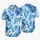 Navy Palm Leaf Matching Vacation Outfit for Couples at Coastal Getaways and Cruises Hawaiian Shirt - 5