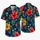 Red and Yellow Hibiscus Blooms for Tropical Vacation Couples and Beach Getaway Style Hawaiian Shirt - 5