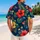 Red and Yellow Hibiscus Blooms for Tropical Vacation Couples and Beach Getaway Style Hawaiian Shirt - 2
