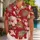 Burgundy Hibiscus Palm Fronds for Resort Vacations and Tropical Summer Travel Getaways Hawaiian Shirt - 1