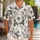 Black And White Rose Bouquet Motifs For Romantic Lounging And Couple Getaways At Home Hawaiian Shirt - 1