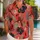 Red Cardinal Hibiscus Garden for Tropical Birdwatching Escapes and Nature Lovers Hawaiian Shirt - 1