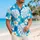 Blue Hibiscus and Monstera Leaves for Relaxed Island Getaways and Beach Weekends Hawaiian Shirt - 6