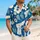 Blue Hibiscus Handgun Motifs for Island Getaways and Relaxed Gun Owner Gatherings Hawaiian Shirt - 6