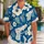 Blue Hibiscus Handgun Motifs for Island Getaways and Relaxed Gun Owner Gatherings Hawaiian Shirt - 1