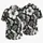 Black Hibiscus and Pistol Aloha Style for Island Escapes and Outdoor Weekend Wear Hawaiian Shirt - 5