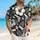Black Hibiscus and Pistol Aloha Style for Island Escapes and Outdoor Weekend Wear Hawaiian Shirt - 6
