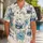 Vintage Sailing Ships and Blue Hibiscus for Coastal Vacations and Island Getaways Hawaiian Shirt - 1