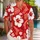 Red Hibiscus Handgun Aloha Motif for Beach Vacations and Second Amendment Enthusiasts Hawaiian Shirt - 1