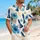 Blue Chess Pieces and Hibiscus Flowers for Tropical Vacation Style and Resort Days Hawaiian Shirt - 6
