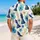 Blue Chess Pieces and Hibiscus Flowers for Tropical Vacation Style and Resort Days Hawaiian Shirt - 2