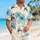 Blue Mosquito Hibiscus Motif for Tropical Vacation Evenings and Outdoor Gatherings Hawaiian Shirt - 6