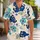 Blue Jiu Jitsu Grapplers and Hibiscus Island Style for Beach Days and MMA Fan Gifts Hawaiian Shirt - 1