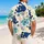 Blue Jiu Jitsu Grapplers and Hibiscus Island Style for Beach Days and MMA Fan Gifts Hawaiian Shirt - 2