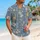 Blue Wildflower Sprigs for Matching Father Son Vacation Outfits and Father's Day Gift Hawaiian Shirt - 6