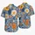 Retro Orange and Cream Flower Garden for Sunny Vacations and Resort Weekends, Women Hawaiian Shirt - 5
