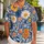 Retro Orange and Cream Flower Garden for Sunny Vacations and Resort Weekends, Women Hawaiian Shirt - 1