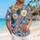 Retro Orange and Cream Flower Garden for Sunny Vacations and Resort Weekends, Women Hawaiian Shirt - 6