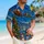 Santa Sleigh Under Swirling Blue Stars for Festive Winter Getaways and Holiday Cheer Hawaiian Shirt - 6